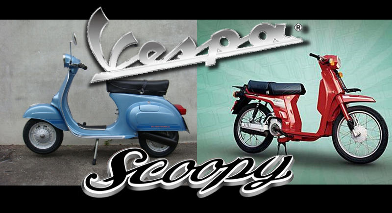 Scooters de los 80 Vespa vs Scoopy